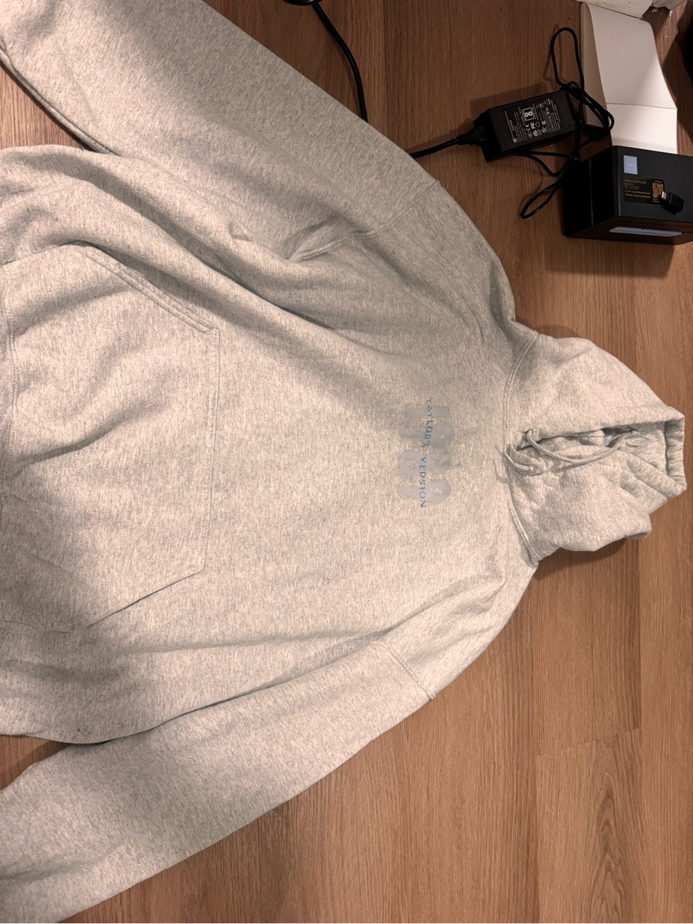 Taylor Swift 1989 tour merch hoodie light grey